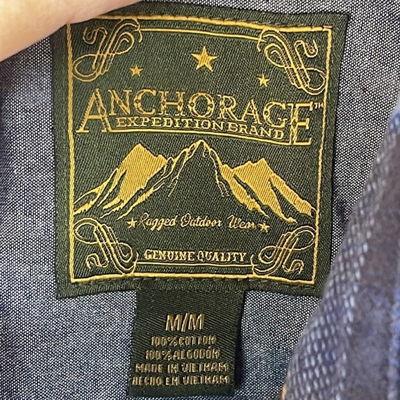 Anchorage Expedition Shacket Flip Cuffs Mens Sz M Flannel‎ Shirt Bluestone, - Picture 3 of 16